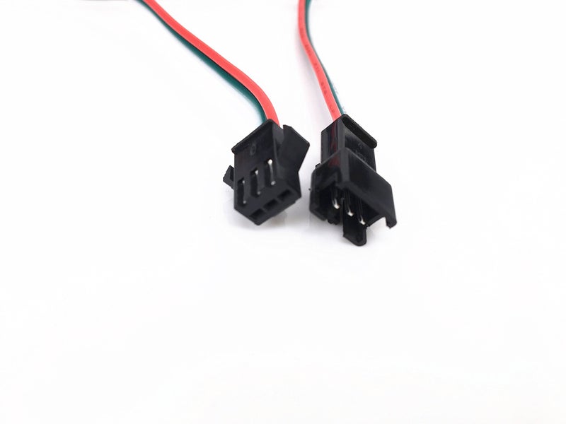 HUALAND 4 pcs/Pack 0.5M 1.64ft 3 Pin JST SM Male Female Plug LED Connector Cable for WS2812B WS2811 SK6812 Symphony LED Lights with connectorsï¼ŒSM3P Buckle Free Welding Plug Light Controller Wire - Image 2